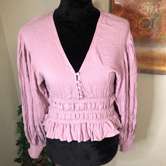 Fate Boho Boho Sweet Lantern Pink/Lavender Blouse - Picture 1 of 8